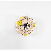 Honey Bee Drawer Knob Pulls Set of 4 / Cabinet/Nursery/Wood/Handles/Room Decor/Furniture Accessories/Kid's Room/Bees/Combs