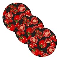 3 Pcs Large Trivet for Hot Pots and Pans 15in Cotton Thread Weave Heat Resistant Pot Holders for Microwave Stove Home Decor Tomatoes