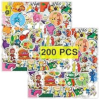 Cartoon Video Game Stickers（200 Pcs).Gaming Vinyl Decals Gifts Merch Gifts Party Supplies for Water Bottles Skateboard Luggage Scrapbook Kids Teens Adult
