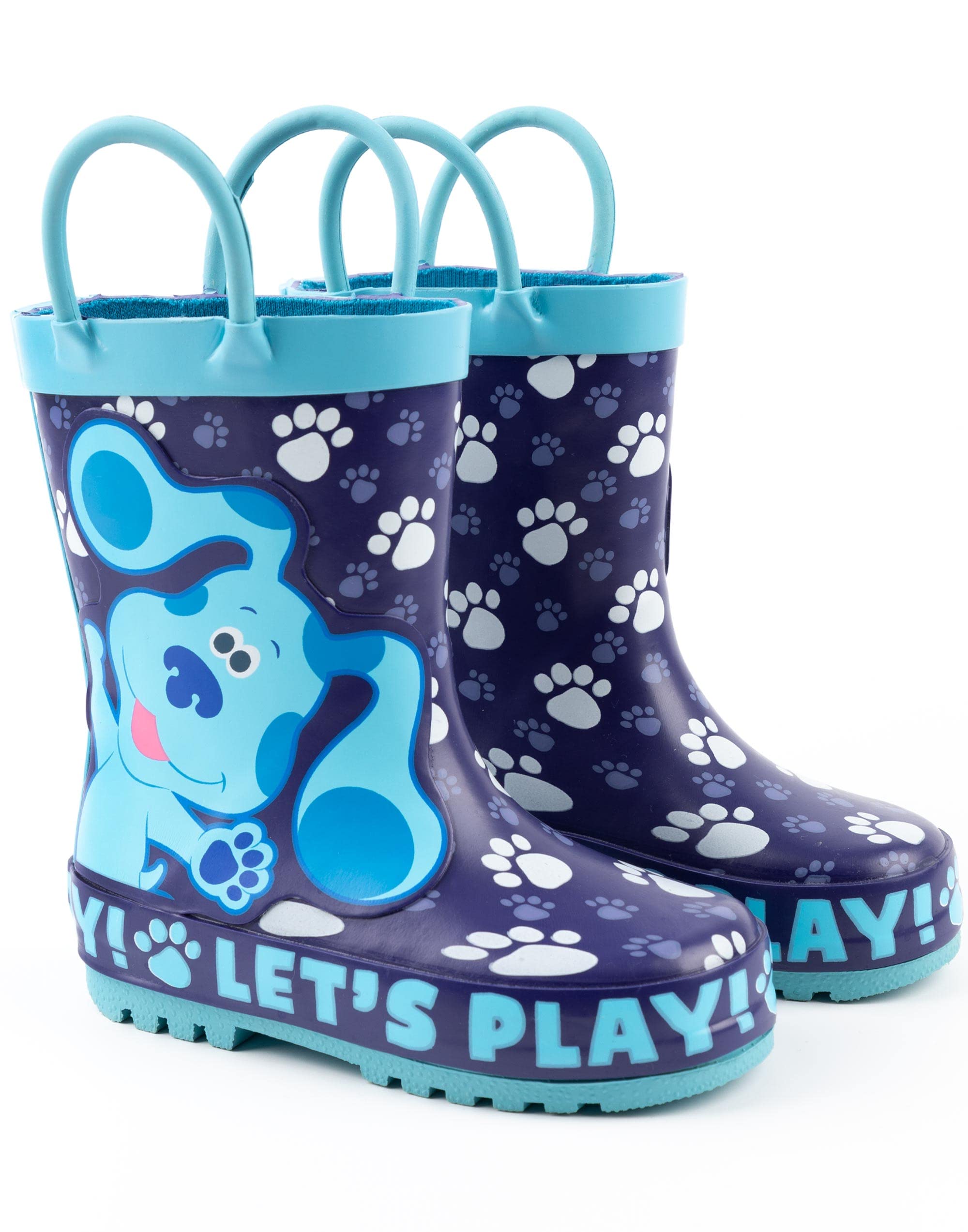 Blue's Clues And You Wellies Boys Girls Kids Toddlers | Animated Blue Puppy Lets Play Wellington Boots Water Resistant Walking Shoes