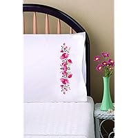 Tobin Stamped Pillowcases, Pink Floral, 20