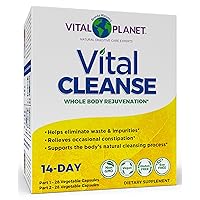 Vital Planet - Vital Cleanse with Milk Thistle, Magnesium, Cape Aloe and Herbs, Natural Supplement for Occasional Constipation and Healthy Elimination, 2-Part - 14 Day Kit, 56 Capsules