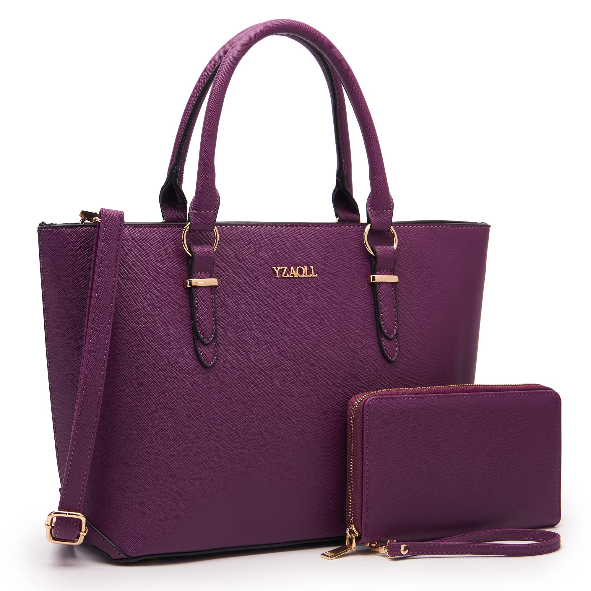 YZAOLL Purse Handbag for Women Large Satchel Tote Shoulder Purses Wallet set