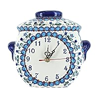 Blue Rose Polish Pottery Savannah Wall Clock