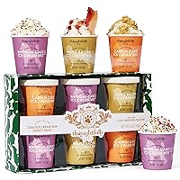 Thoughtfully Pets, Mini Dog Ice Cream Gift Set, Includes 3 Flavors of Dog-Friendly Ice Cream Powder Mix in Paper Cups, Just Add Water and Freeze, Set of 6