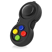 The Original Fidget Retro: The Rubberized Classic Controller Game Pad Fidget Focus Toy with 8-Fidget Functions and Lanyard - Perfect for Relieving Stress
