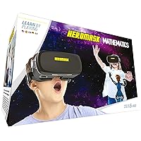 VR Headset + Math Games [Multiplication Subtraction etc] Virtual Games: Gift for Boys & Girls. Cool Educational Toys for Kids 5 6 7 8… Years Old. Virtual Reality Learning Resources Grade 1 2 3 4…8