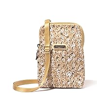 Baggallini Take Two Bryant Crossbody-Small Travel Bag with RFID Blocking Sleeves-Water-Resistant Lightweight Mini Purse