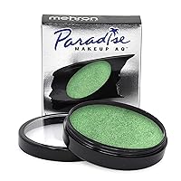 Mehron Makeup Paradise Makeup AQ Pro Size | Stage & Screen, Face & Body Painting, Special FX, Beauty, Cosplay, and Halloween | Water Activated Face Paint & Body Paint 1.4 oz (40 g) (Metallic Green)