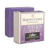 Lilac Luxury Floral Bar Soap for Face & Body. Moisturizing & Nourishing. For All Skin Types. Made in the USA. 5.0 Oz