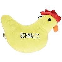 Chewish Treat 8 by 3.5 by 6-Inch Schmaltz Chicken Squeak Plush Dog Toy, Large