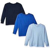 Clementine Apparel Unisex Toddler 3-Pack Long Sleeve Basic Tee Shirt, Size 2-6Yr