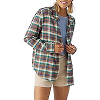 O'NEILL Women's Flannel Top - Comfortable and Casual Long Sleeve Button Up Shirts for Women