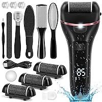 Electric Callus Remover for Feet, 2 Speed Electric Foot File, Rechargeable Foot Scrubber Pedicure kit for Cracked Heels and Dead Skin with 3 Roller Heads.