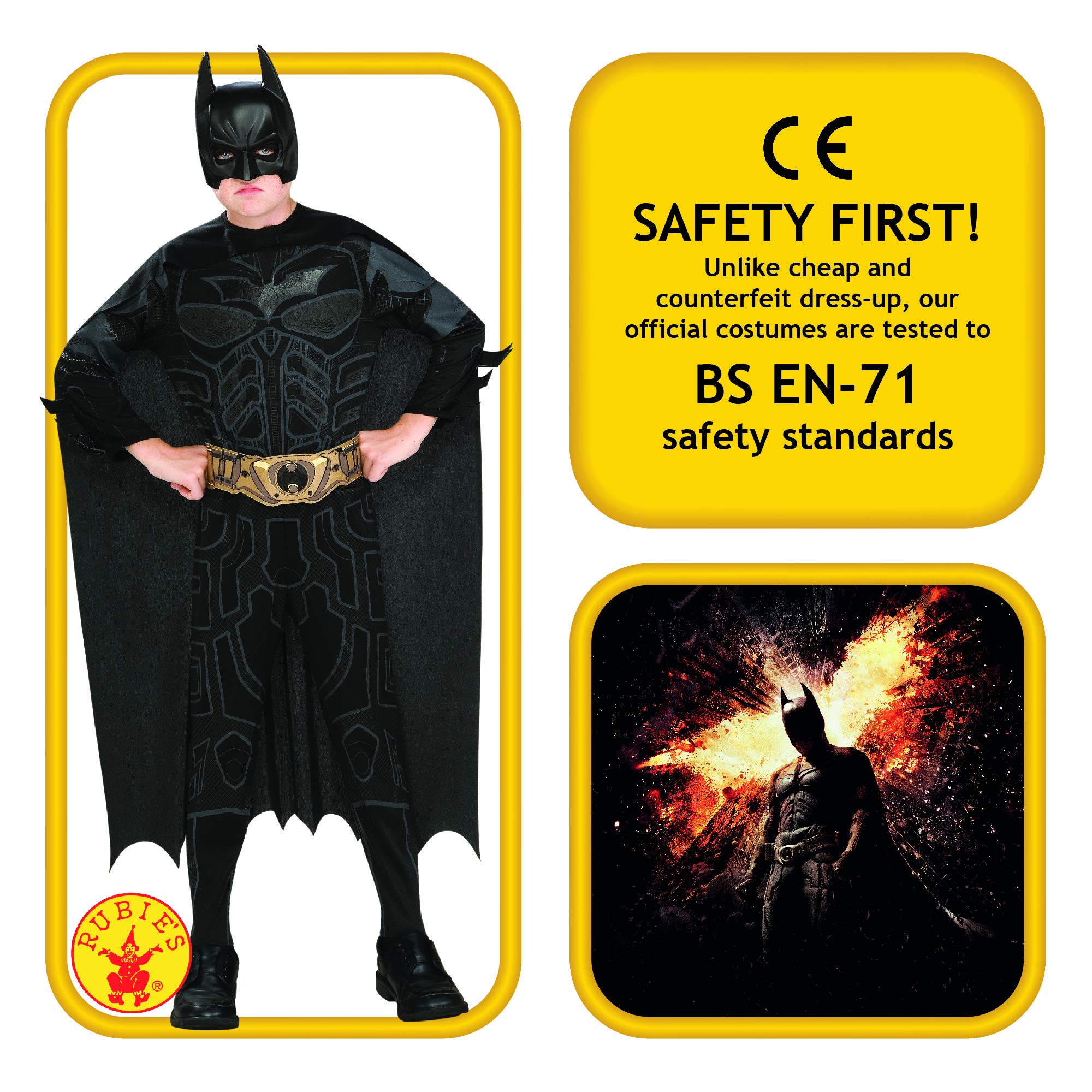 Mua Batman Dark Knight Rises Child's Batman Costume with Mask and Cape trên  Amazon Mỹ chính hãng 2023 | Giaonhan247