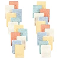Hudson Baby Unisex Baby 24Pc Rayon from Bamboo Woven Washcloths, Soft Neutral, One Size