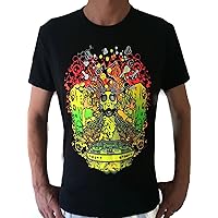 Spirit of Underground Men's T-Shirt Glow in UV-Blacklight Rave Techno Club EDM Festival Tee