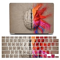 JZ Hard Shell Case for MacBook Pro Retina 15 (2012-2015, Models: A1398) Brain Case with Free Keyboard Cover Set - D
