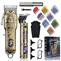RESUXI Hair Clippers for Men with Barber Trimmer Set ,Professional Haircut Clippers for Hair Cutting Grooming Kit ,Cordless Beard Trimmer Hair Cutter Barber Supplies USB Rechargeable