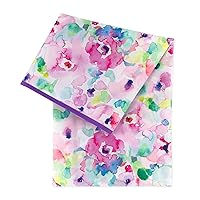 Bumkins Baby Splat Mat for Under High Chair, Babies Toddlers Eating Mess Mat, Waterproof Reusable Cloth for Arts and Crafts, Playtime for Kids, Floors or Tables, Fabric 42inx42in, Watercolors Floral
