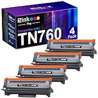 TN760 Compatible Toner Cartridge Replacement for Brother TN-760 TN730 TN-730 to Use with MFC-L2710DW MFC-L2750DW HL-L2395DW HL-L2370DW HL-L2390DW DCP-L2550DW HL-L2350DW (Black, 4 Pack)