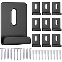10Pcs Metal Mirror Clips Wide Channel Mirror Hanger Clip Kit Large Heavy Retainer Clips for Mirrors with Screw Mirror Clips for Wall Mounting Frameless Mirror Billboard Displays Tile Display