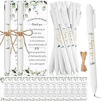 50 Set Greenery Baby Shower Pens Decoration 50 Pcs Black Ink Retractable Ballpoint Pen 50 Pcs Baby Shower Cards with String for Girl Boy Gender Reveal Party Guest Prizes Games Supplies 50 Set Greenery Baby Shower Pens Decoration 50 Pcs Black Ink Retractable Ballpoint Pen 50 Pcs Baby Shower Cards with String for Girl Boy Gender Reveal Party Guest Prizes Games Supplies
