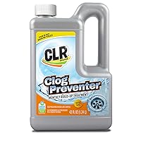 CLR Brands Clog Preventer Monthly Drain Build Up Remover, Helps Degrade Sources of Clogs to Keep Drains Flowing Smoothly, Safe on All Pipes and Drains - 42 Ounce Bottle