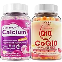 Sugar Free CoQ10 Gummies 60 Counts + Calcium Gummies 60 Counts