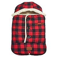 JJ Cole Bundle Me Winter Baby Car Seat Cover and Bunting Bag - Urban - Weather Resistant Baby Carrier Cover - Stroller Accessories and Winter Baby Essentials - Buffalo Check