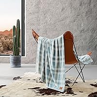 Wrangler - Throw Blanket, Ultra Soft Plush Fleece Blanket (Jackson Plaid Blue, Oversized Throw) 50 x 70