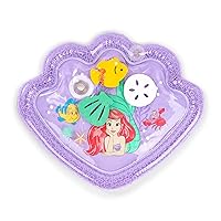 Disney Princess Ariel Tummy Time Water Mat, The Little Mermaid Sea Treasures, Purple, Baby Girl Newborn +