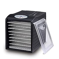 BioChef Arizona Sol Food Dehydrator 9 x BPA FREE Stainless Steel Drying Trays & Digital Timer - Includes: 3 x Non Stick & 3 x Fine Mesh Sheet & Drip Tray. Best Drier for Raw Food, Fruit, Jerky (Black)