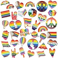36 PCS Rainbow Enamel Brooch Pride Heart Flag LGBT Label Pins Gay Brooch Pins for Clothes Backpack Jewelry Hat Jacket Decoration
