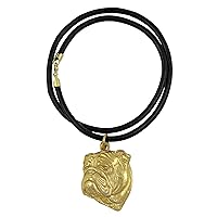 Exclusive Dog Necklace with Gold Plating 24ct - Handmade Jewelry Masterpiece for Dog Lovers – Gold-Plated Dog Necklaces for Men and Women – English Bulldog II