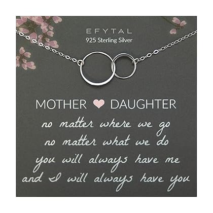 EFYTAL Mothers Day Gifts from Daughter, Mothers Day Necklace for Mom, Mother Daughter Gift, Mothers Day Presents, Gifts for Mom from Daughter, Mothers Day Jewelry