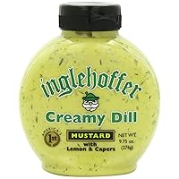 Inglehoffer Creamy Dill Mustard with Lemon & Capers, 9.75 Ounce Squeeze Bottle (Pack of 6)