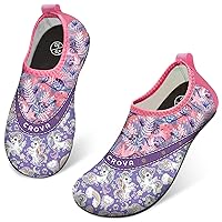 CROVA Toddler Kids Water Shoes Quick Dry Aqua Socks Non-Slip Barefoot Sports Shoes for Boys Girls Toddler
