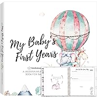 First 5 Years Baby Memory Book Girl, Boy - 90 Pages Hardcover First Year Baby Book Keepsake, Baby Milestone Book for New Parents, Baby Scrapbook, Baby Album and Memory Book Journal (AdventureLand)