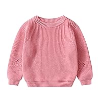 Infant Toddler Baby Girl Boy Knit Sweater Blouse Pullover Sweatshirt Warm Crewneck Long Sleeve Tops 18m Girls