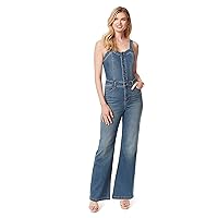 Jessica Simpson Womens Constance Sweetheart Denim Overall