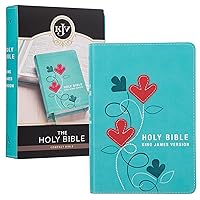 KJV Holy Bible, Compact Faux Leather Red Letter Edition - Ribbon Marker, King James Version, Turquoise KJV Holy Bible, Compact Faux Leather Red Letter Edition - Ribbon Marker, King James Version, Turquoise Imitation Leather