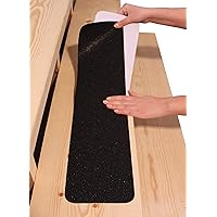 6”x30” Stair Treads Non-Slip Outdoor Tape – (15-Pack) Black Anti-Slip Strips