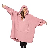 THE COMFY Original Teddy Bear Quarter-Zip | Oversized Microfiber & Sherpa Wearable Blanket, Seen On Shark Tank, One Size Fits All