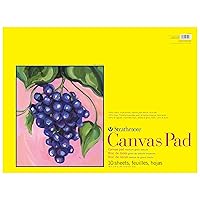 Strathmore 300 Series, Canvas Pad, 18x24 inch, 10 Sheets – Triple Primed, 100% Cotton Canvas, Plein Air Artists, Acrylic Paint and Oil Paint