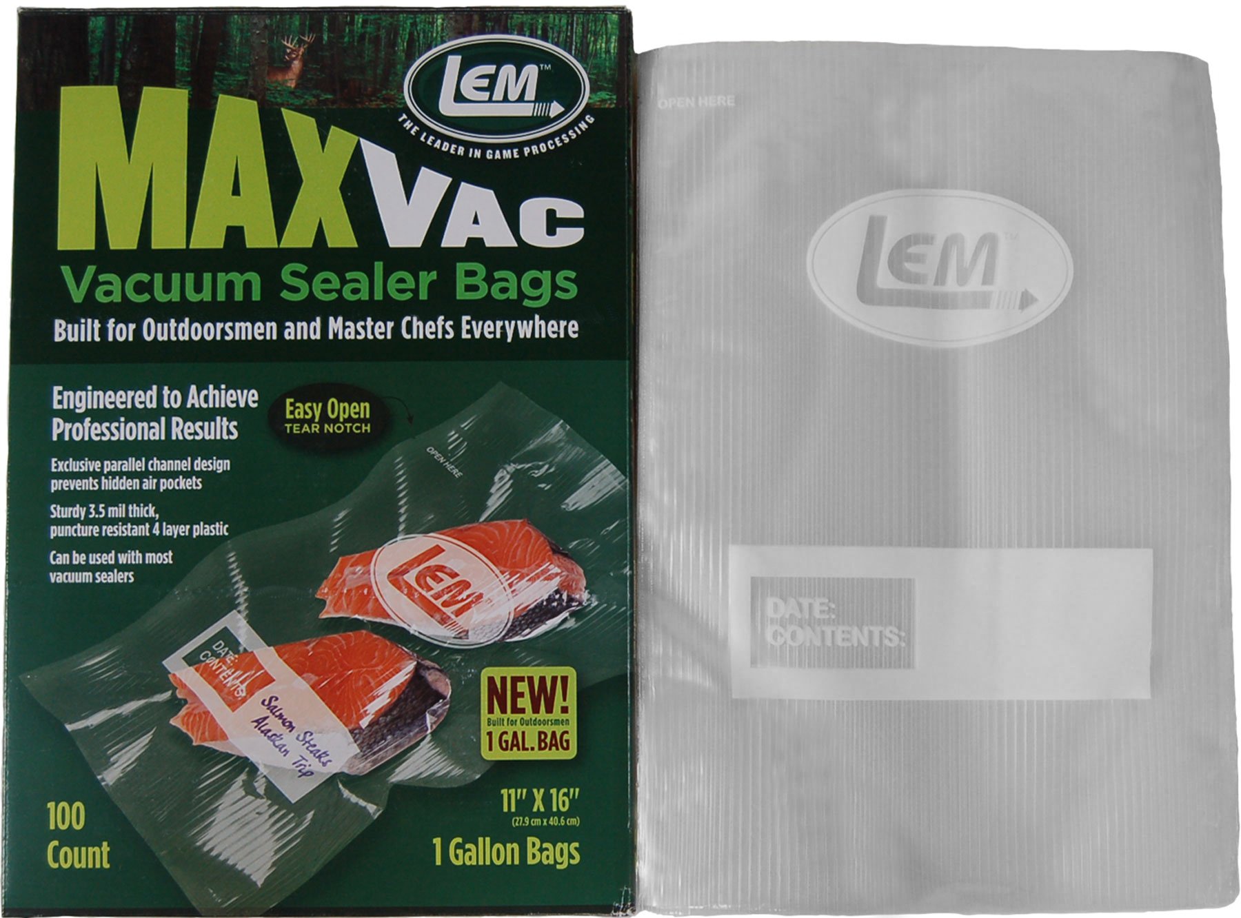 LEM Products 1090 Gallon Bags Vacuum Sealer, 100 Count