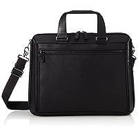Ace Jean No.30513 Men's Business Bag, Can Store 13.3-Inch Laptops, A4 Compatible, Made in Japan, Cordura Nylon x Genuine Leather, Duratect 2, Black