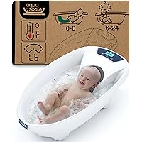 Baby Patent AquaScale Baby Bath Tub - 0-24m - GEN 3 - with Thermometer & Scale | Bathtub for Newborn, Infant & Toddler, Small to Large
