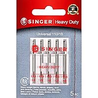 SINGER Heavy Duty Sewing Machine Needles, Size 110/18-5 Count