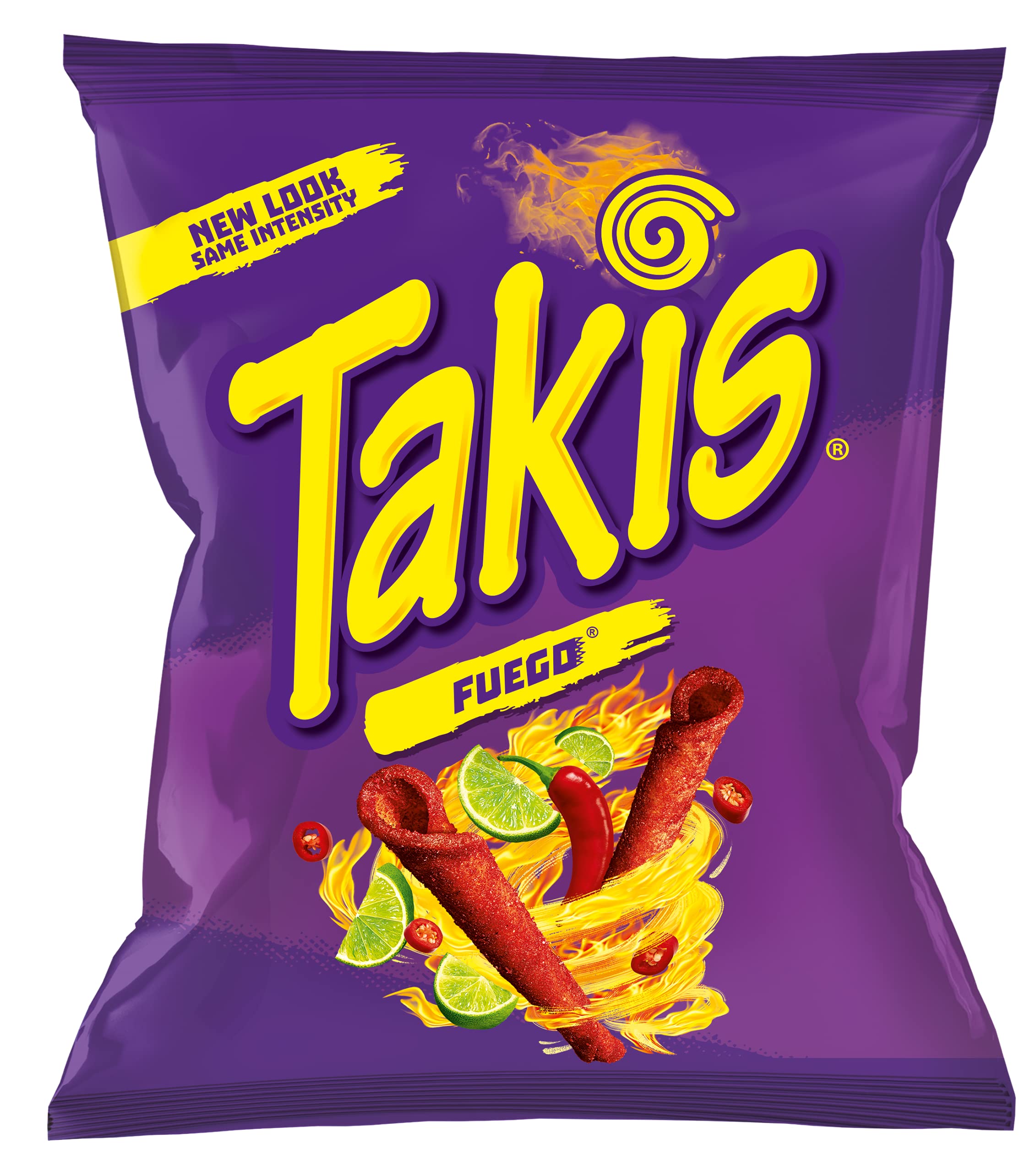Barcel USA Takis - Crunchy Rolled Tortilla Chips – Fuego Flavor (Hot Chili Pepper & Lime), 4 Ounce (Pack of 16)